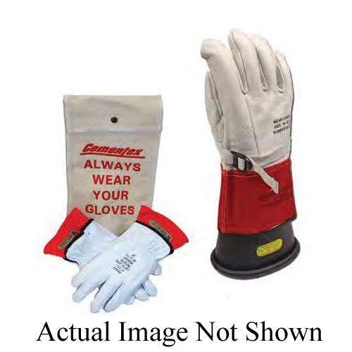 Cementex IGK0-11-11B Class 0 Insulating Gloves Kit, 11, Natural Rubber, Black/Red, 11 in L, ASTM Class: ASTM D120, 1000 V AC/1500 V DC Max Use Voltage