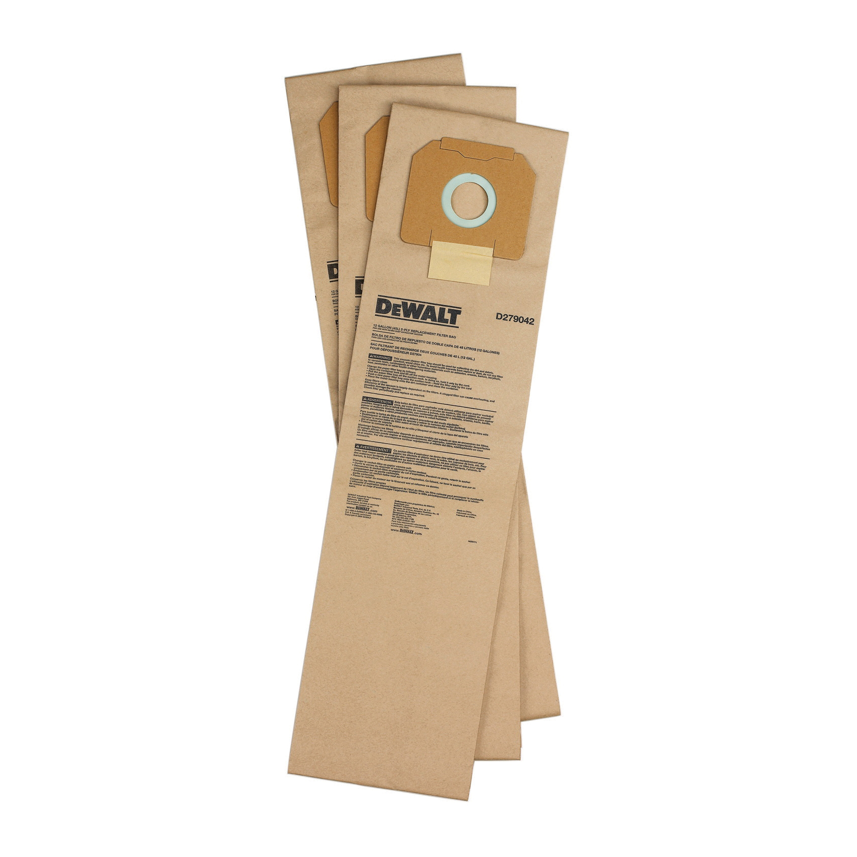 DeWALT® D279042 Vacuum Cleaner Bags & Filters