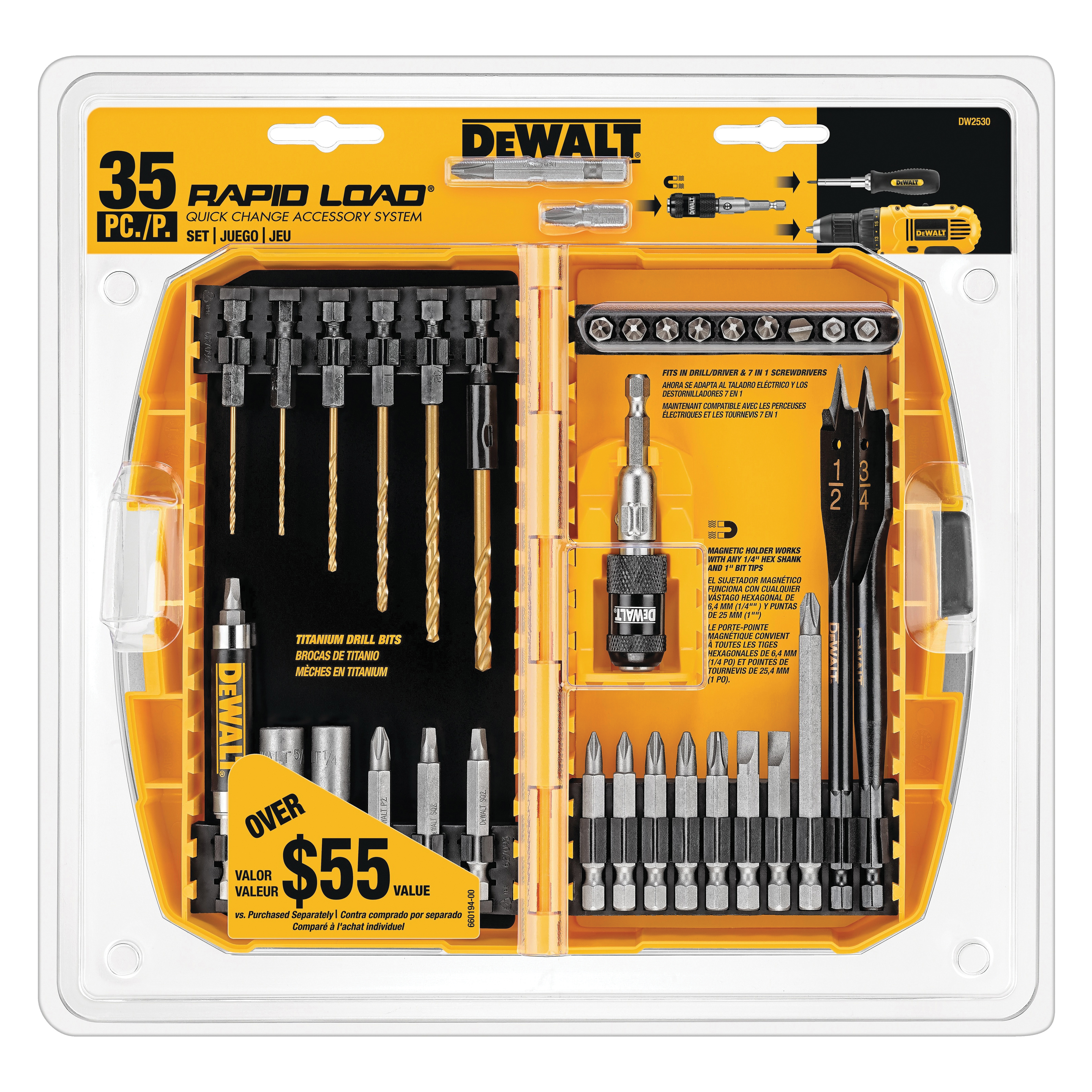 DeWALT® DW2530 Power Screwdriver Bit Sets