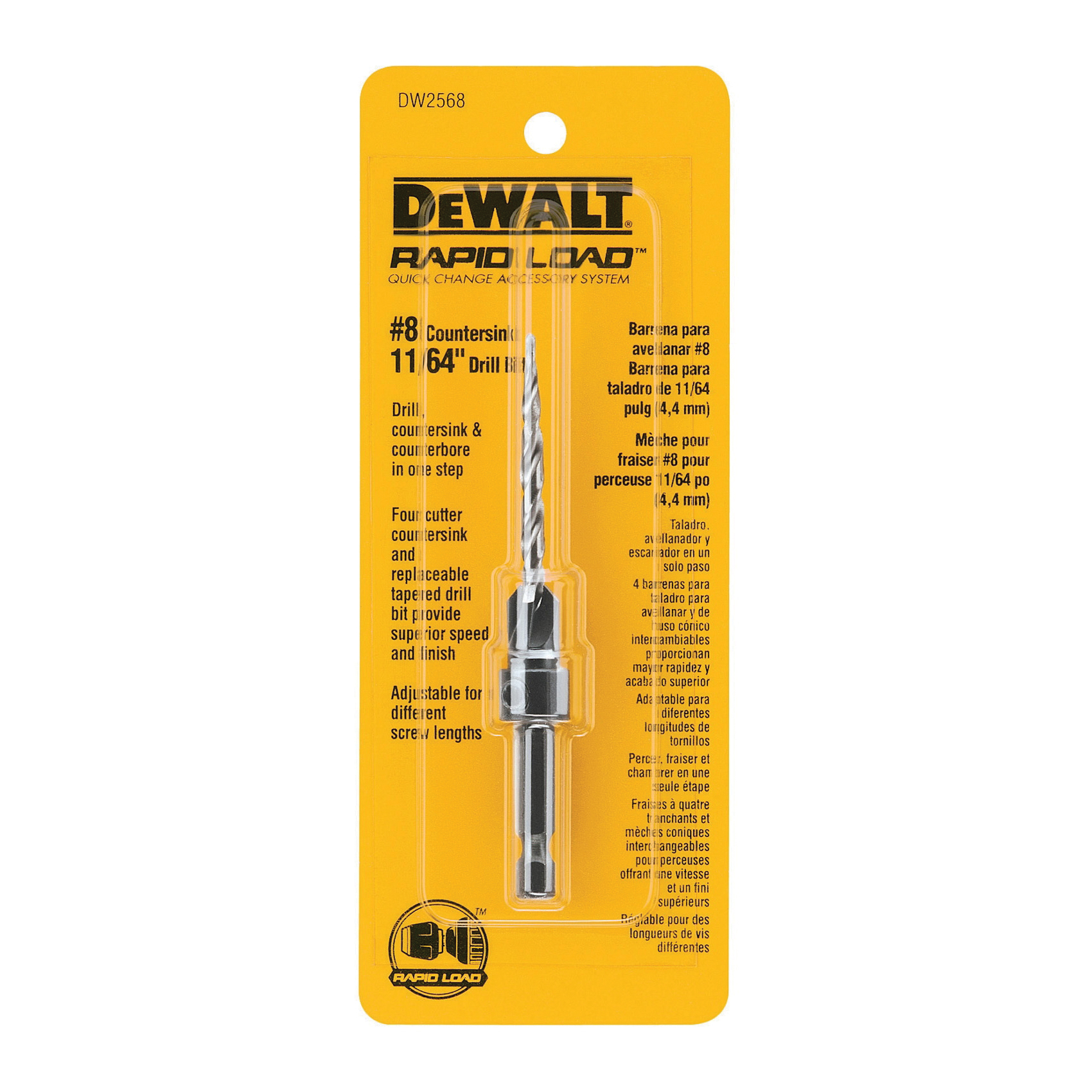 DeWALT® DW2568-Z Adjustable-Depth Drill Bit Countersinks