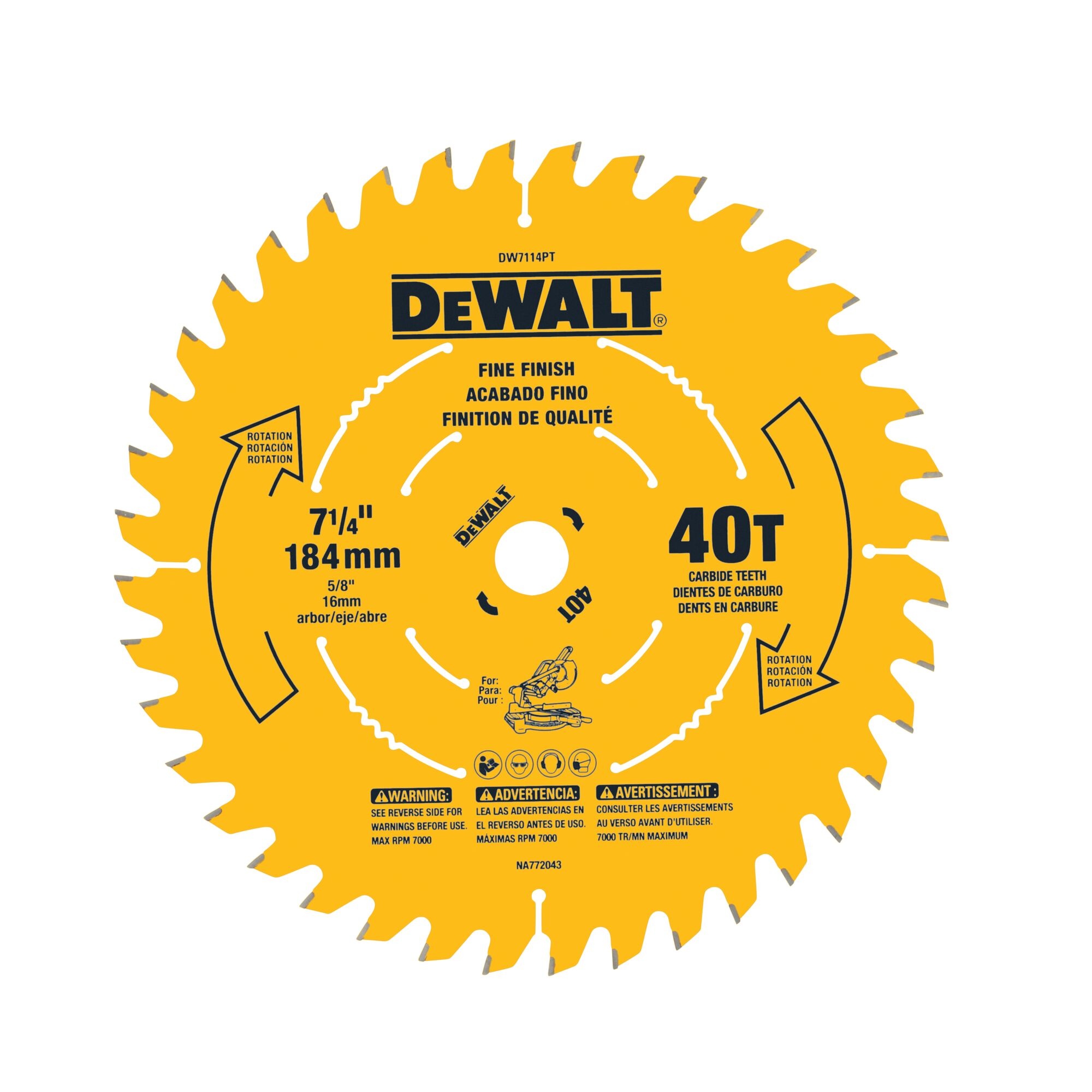 DeWALT® DW7114PT Circular Saw Blades