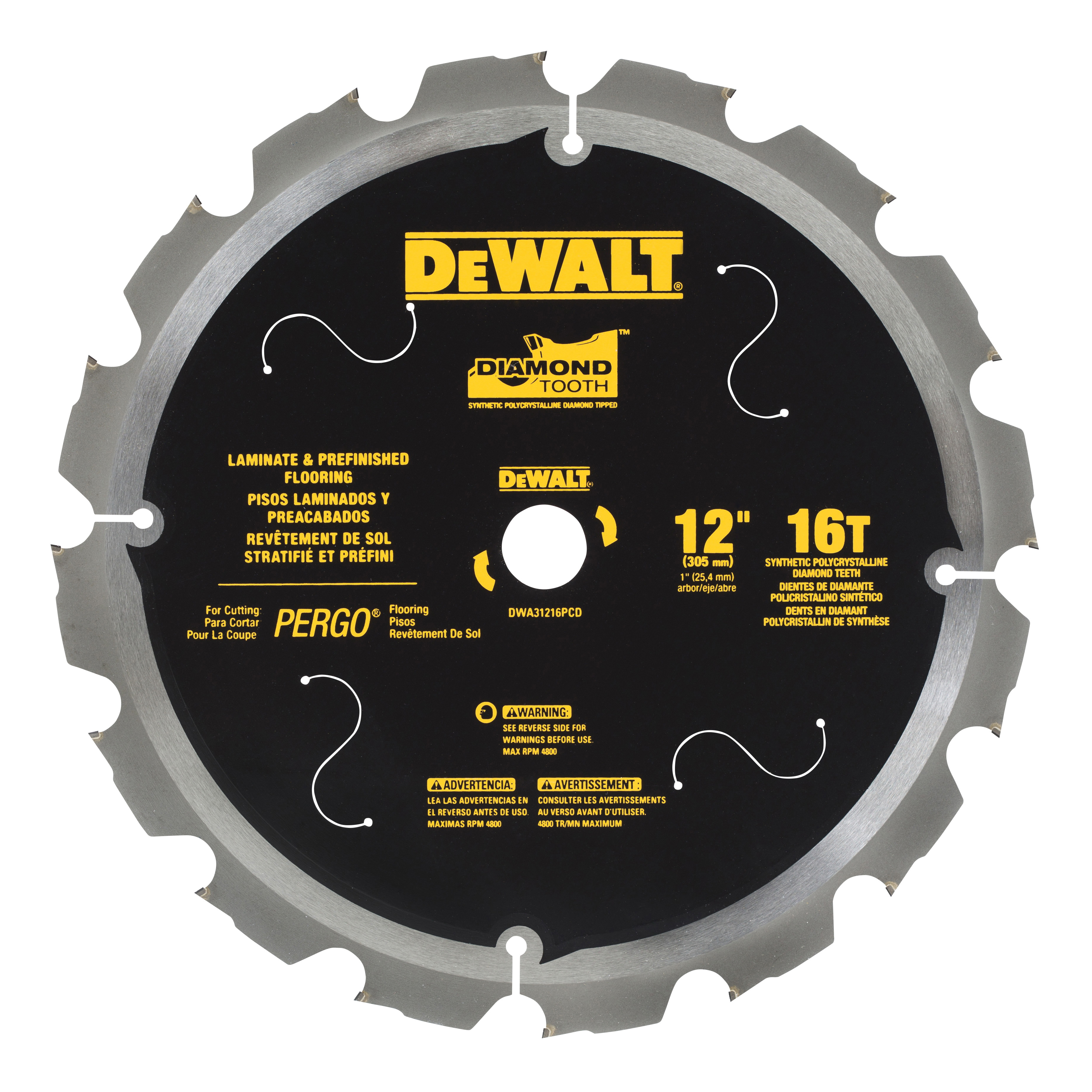 DeWALT® DWA31216PCD Circular Saw Blades