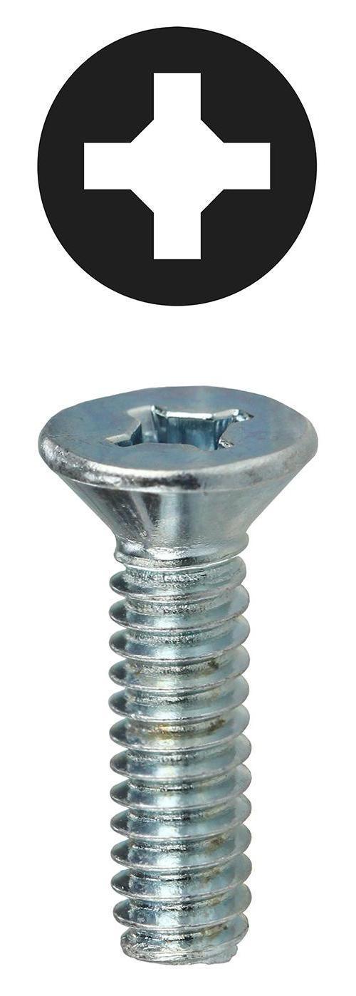 Dottie® FMDD6321 Machine Screw, #6-32, 1 in OAL, Steel, Flat Head, Zinc Plated, Phillips®/Square Drive