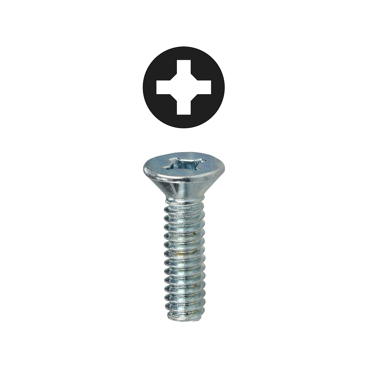 Dottie® FMDD8322 Machine Screw, #8 to 32, 2 in OAL, Carbon Steel, Flat Head, Zinc Plated, Phillips®/Square Drive