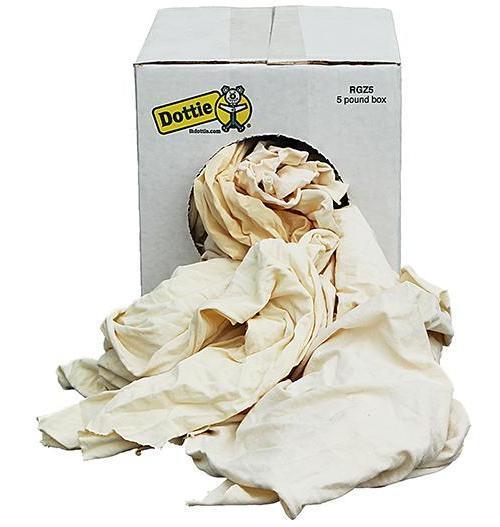 Dottie® RGZ5 Knit Wiping Rag, Bleached White
