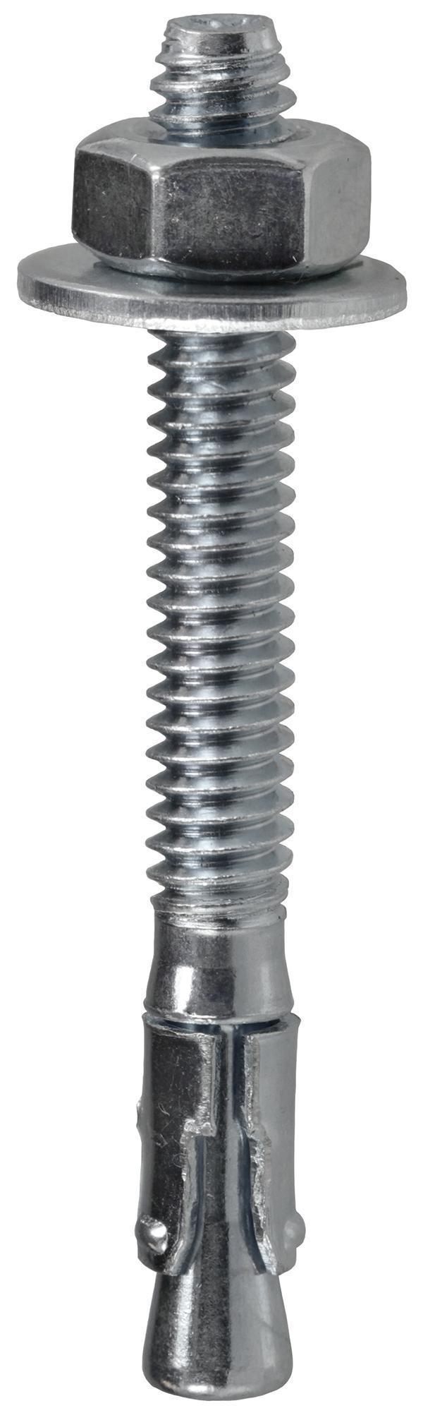 Dottie® W38300 Fully Threaded Wedge Anchor, 3/8 in Dia, 3 in OAL, 1-7/8 in L Thread, Steel, Zinc Plated