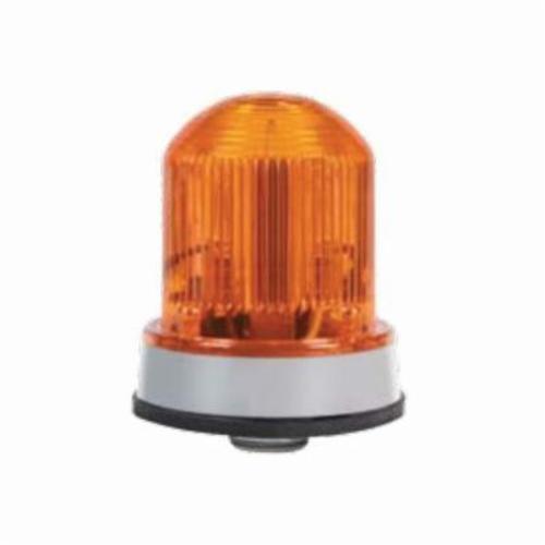 Edwards Signaling™ 125LEDFA120A Standard Flashing Beacon, 120 V AC, LED Lamp, 3-1/4 in Dia, Panel Mount, Amber Lens