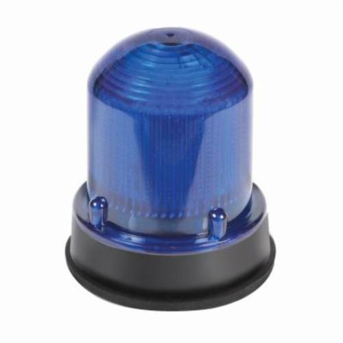 Edwards Signaling™ 125LEDFB120A Standard Flashing Beacon, 120 V AC, LED Lamp, 3-1/4 in Dia, Panel Mount, Blue Lens