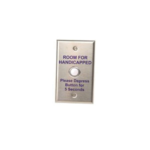 Edwards Signaling™ 147-10 Pushbutton Faceplate, For Use With 620 Series Pushbutton and 7005-G5 Hotel Room Annunciator Kit, 1-Gang, Stainless Steel
