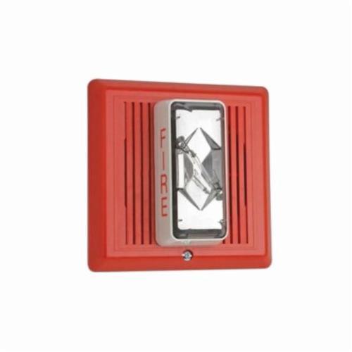 Edwards Signaling™ 2452THS-110-R 2400 Field Programmable Temporal Horn/Strobe, 24 V DC, Xenon Lamp, 95/85 dB Sound, Surface Mount, Red Lens, UL 1971, 1638, 464