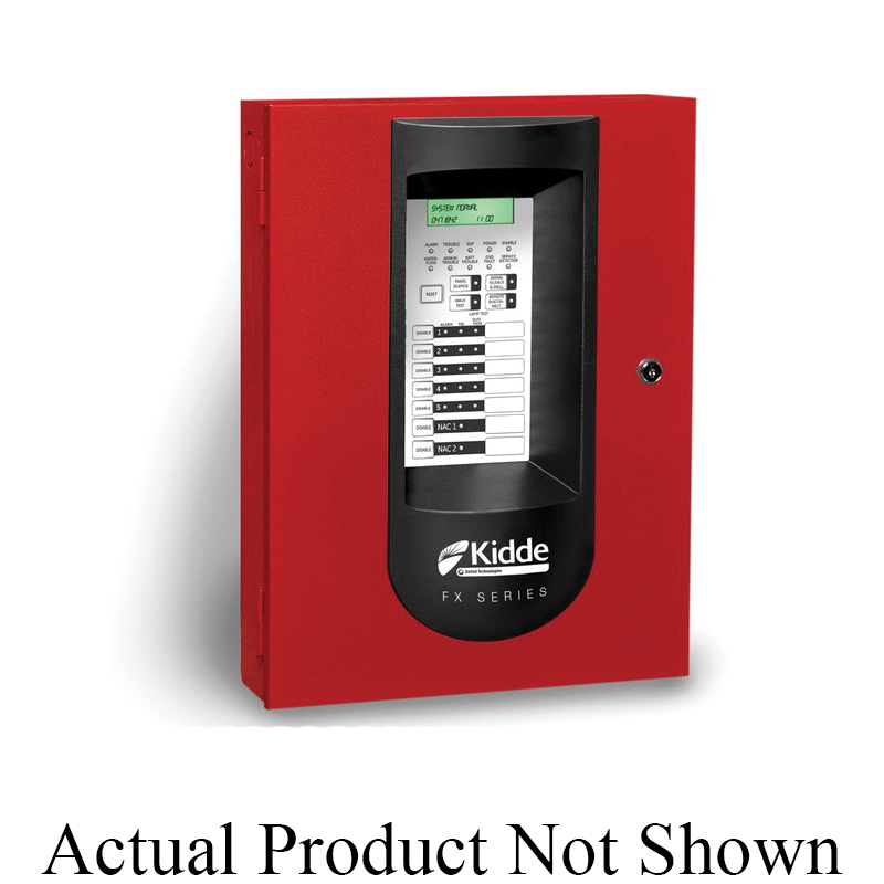 Edwards Signaling™ Kidde FX-5R 5-Zone Conventional Fire Alarm Control Panel, 5 Input, 2 Output, Battery, LCD Display, CSFM Approved