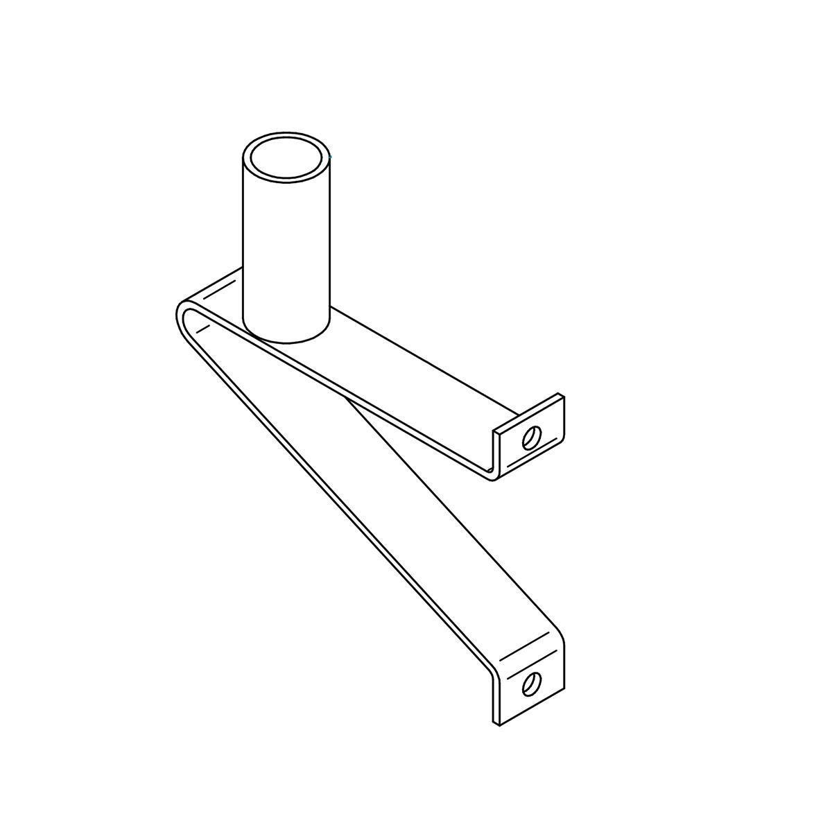 EXO 4041 Wall/Pole Mounting Bracket, For Use With Slipfitter Fittings or 4024C Slipfitter and V Series Lighting, Steel