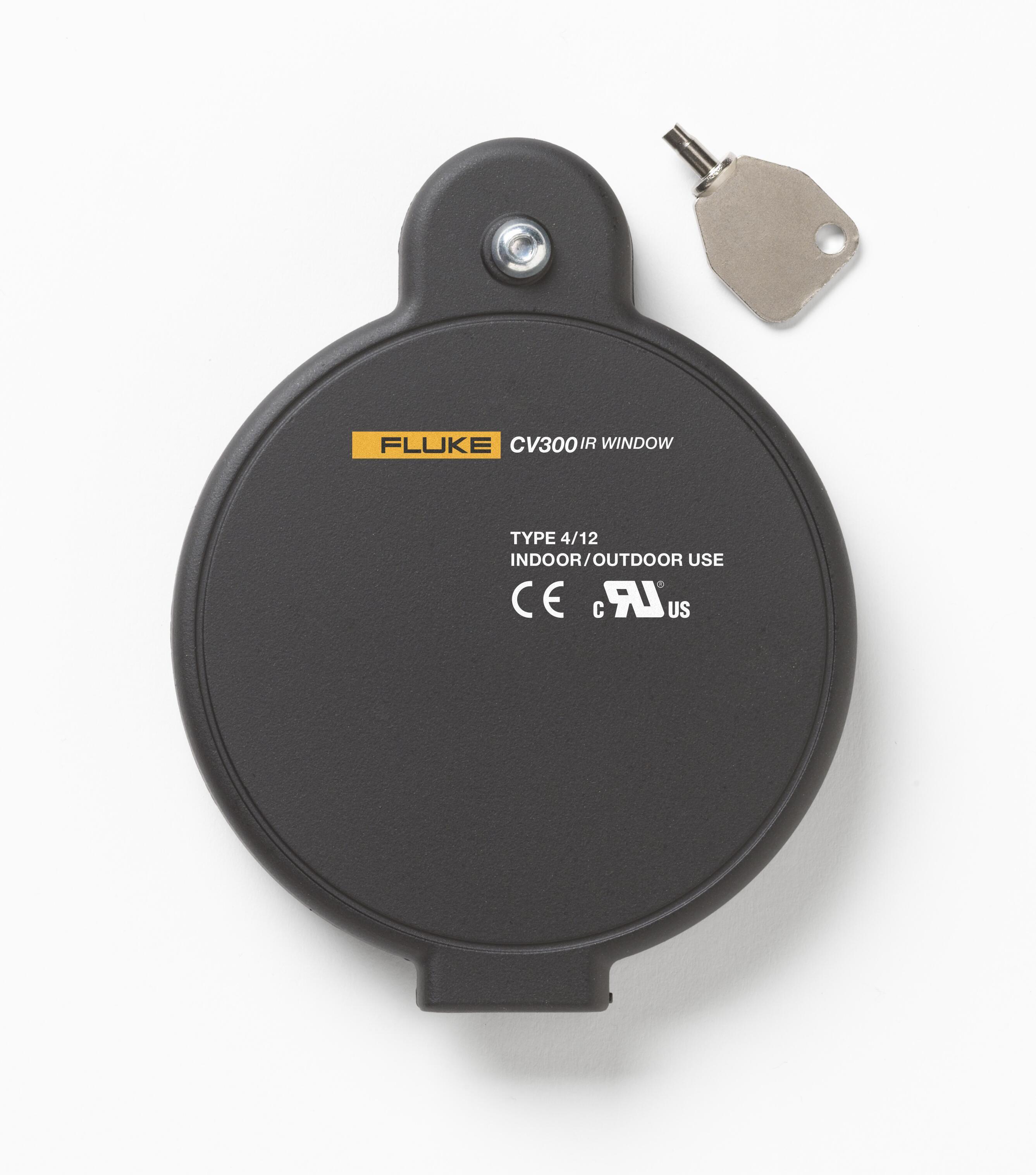 Fluke® ClirVu® FLUKE-CV300 CV Series Infrared Window With Hand Turn Door Latch, 3 in Crystal Insert, 0.64 in THK Window
