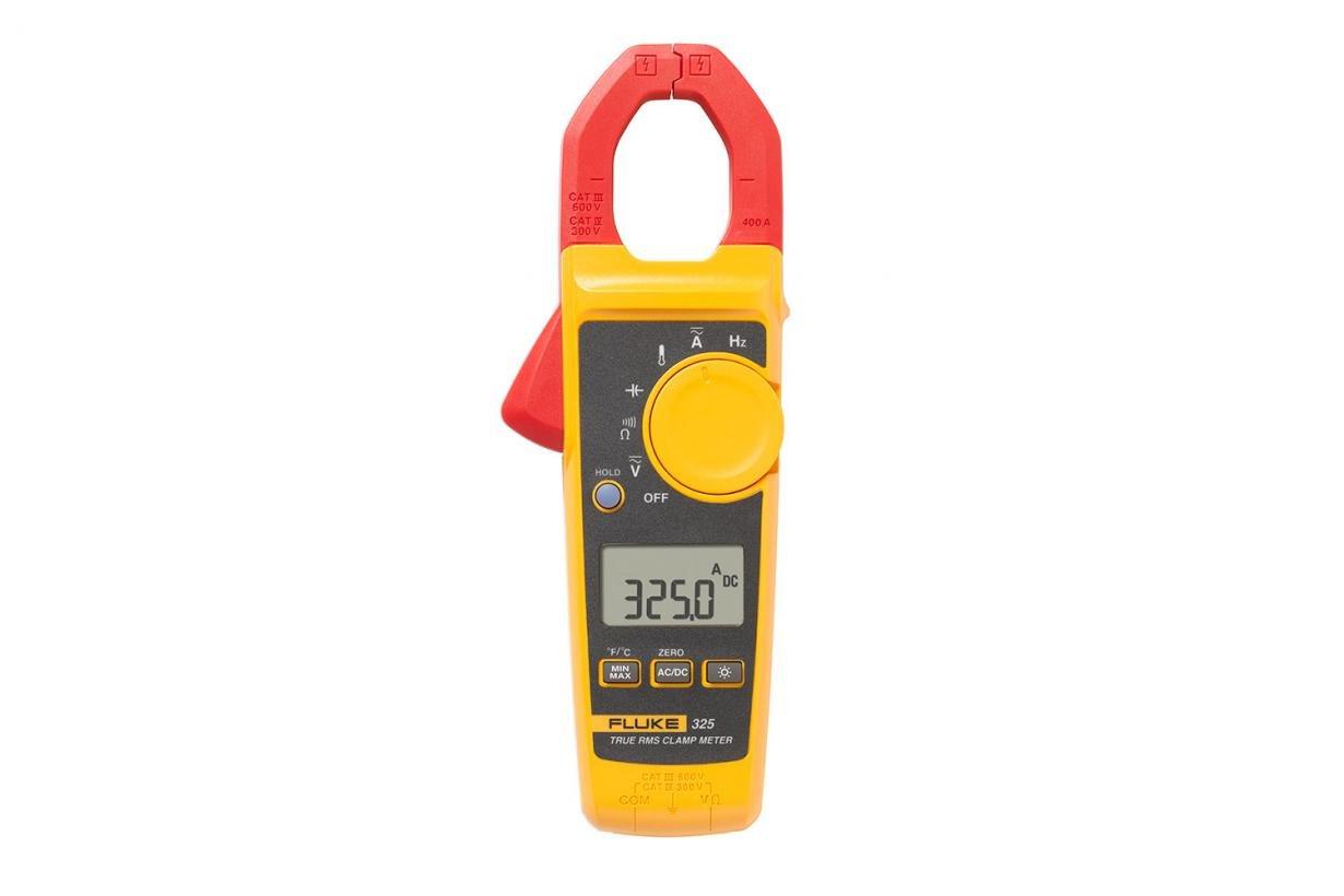Fluke® FLUKE-325 Clamp Meter, 40/400 A, 600 V AC/DC, 40 kOhm, 5 to 500 Hz, 30 mm Jaw, Backlit Display