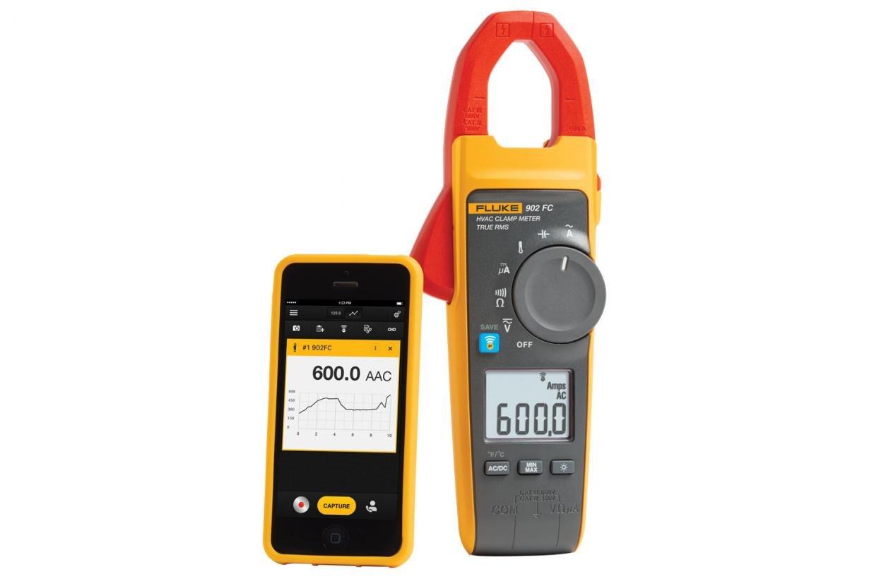 Fluke® FLUKE-902FC HVAC Wireless Clamp Meter, 0.01/0.1 A, 600 V AC/DC, 60/600/6000 kOhm