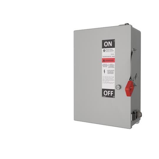 GE TH4362R Enclosed Heavy Duty Fusible Safety Switch, 600 V AC, 60 A, 3 Poles