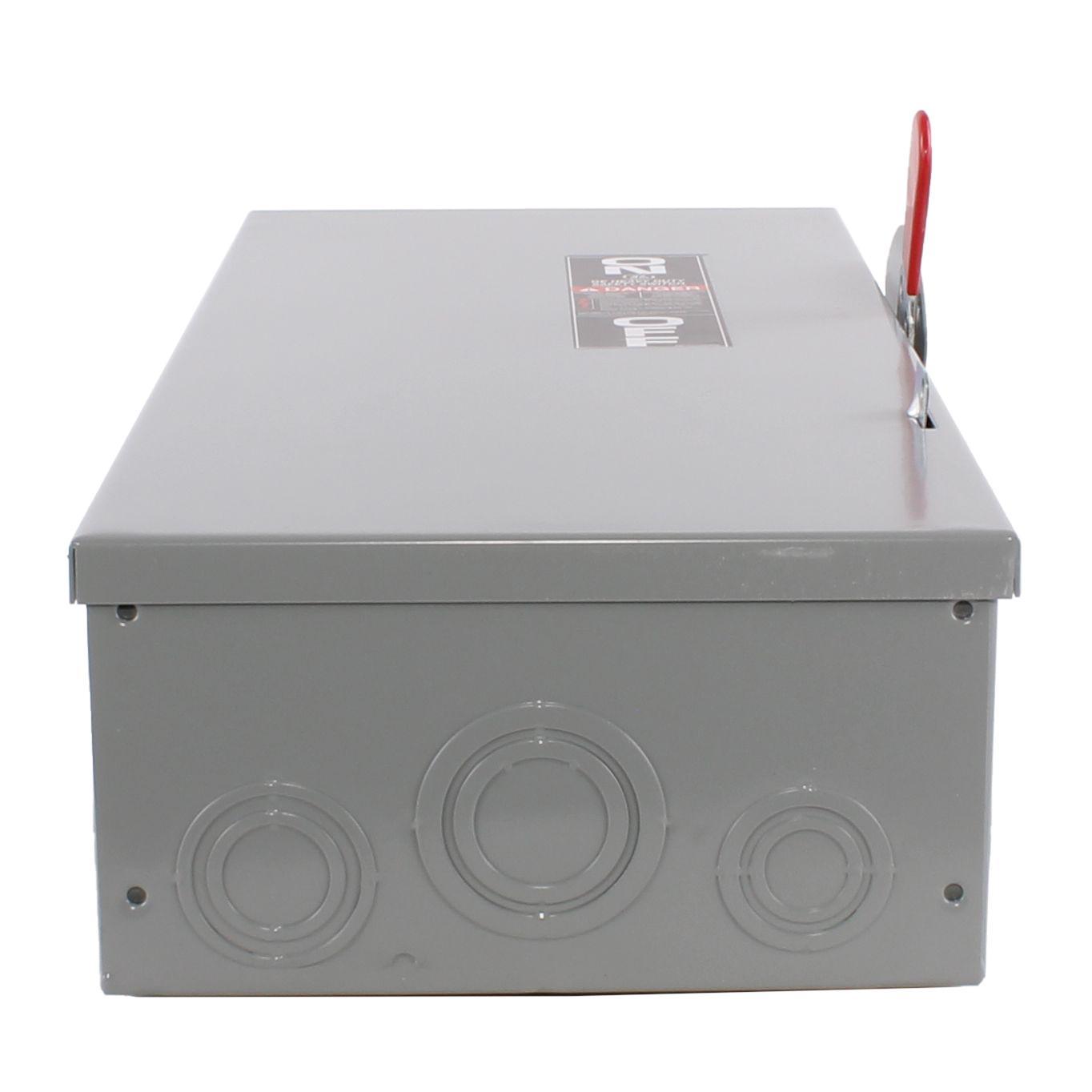 GE Spec-Setter™ TG4323 TG Series Fusible General Duty Safety Switch, 240 V AC, 100 A, 7-1/2 hp Standard Fuse/15 hp Time Delay, 3 Poles