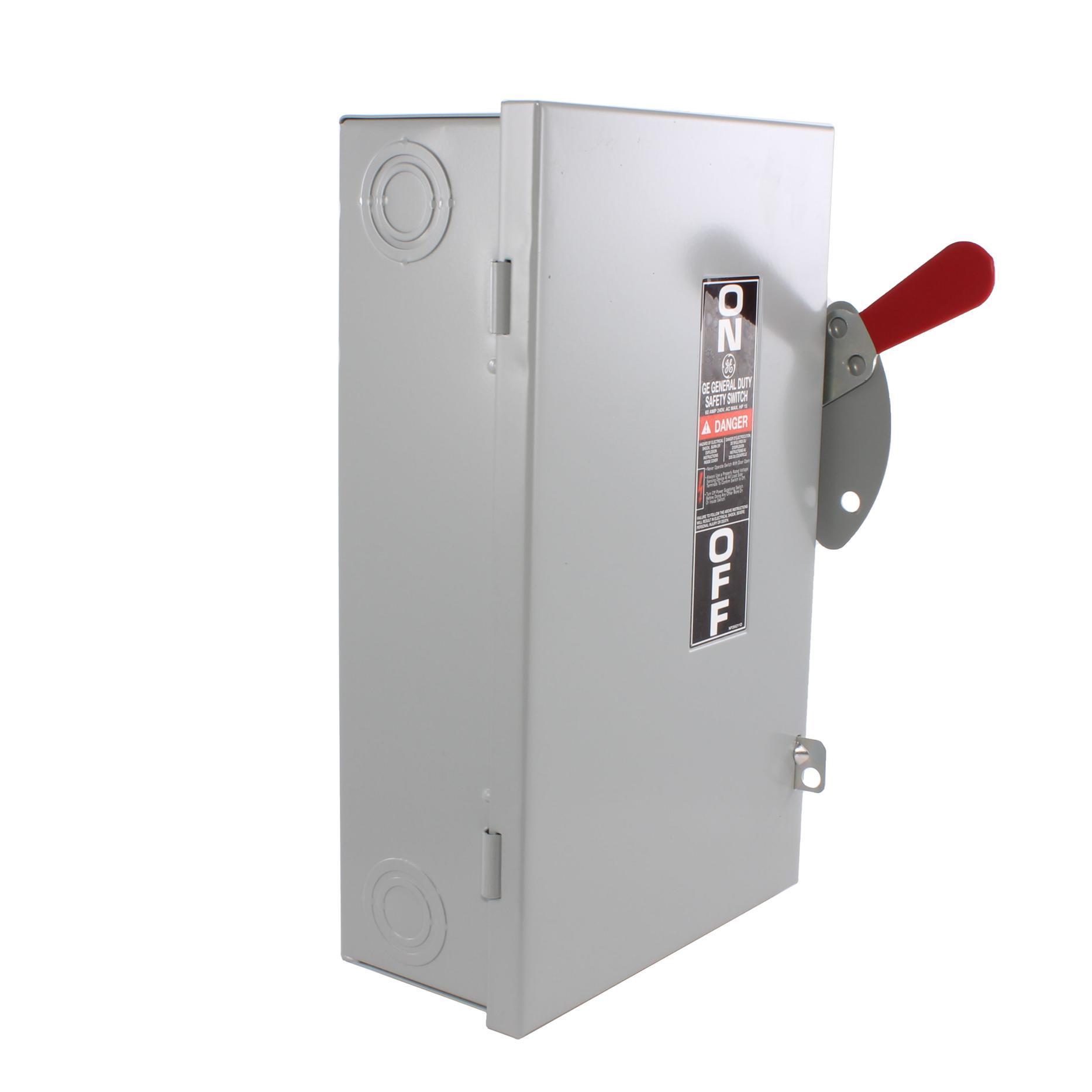 GE Spec-Setter™ TGN3322 General Duty Non-Fusible Safety Switch, 240 V AC, 60 A, 10 hp Standard Fuse/15 hp Time Delay, 3 Poles