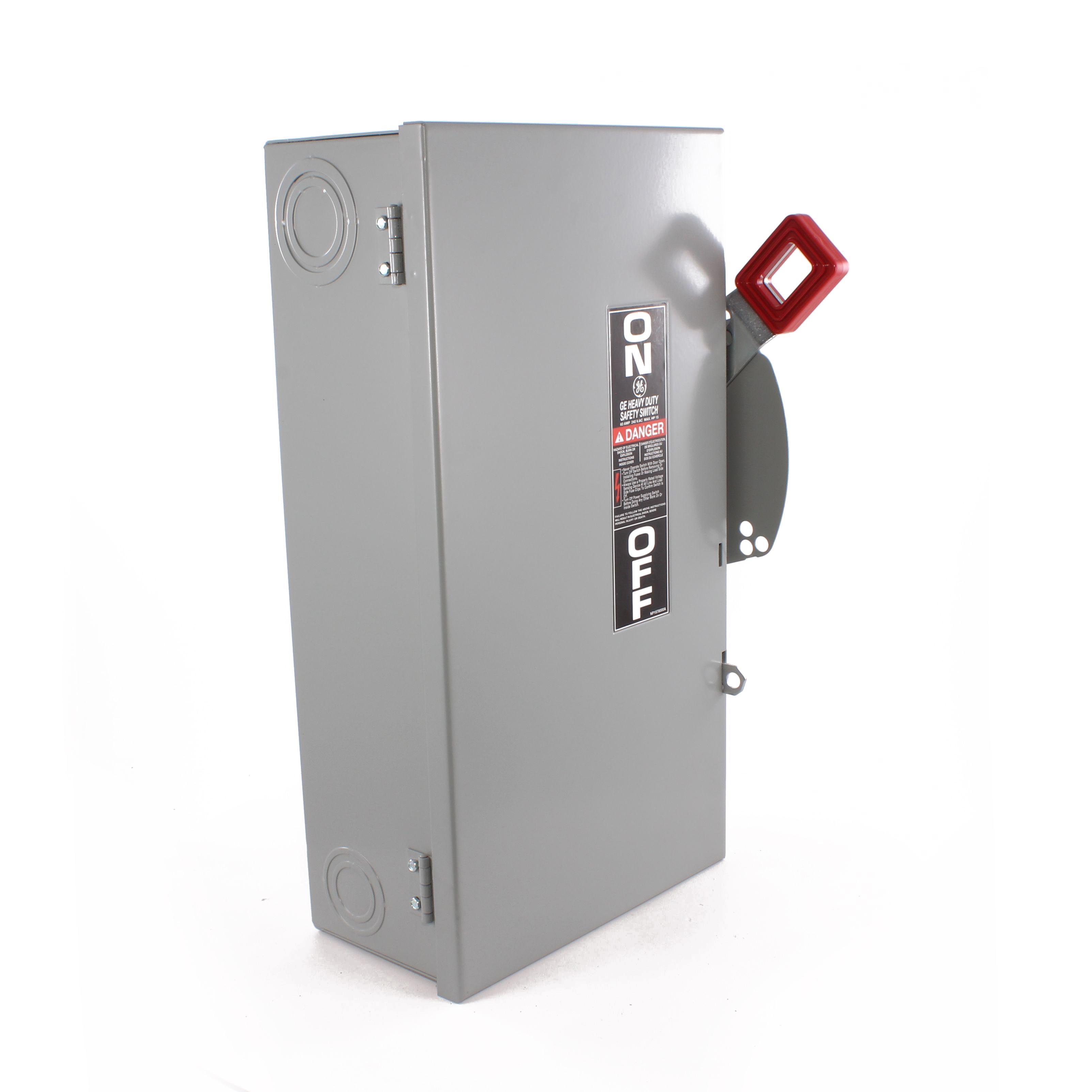 GE Spec-Setter™ TH3222 Fused Heavy Duty Safety Switch, 240 V AC, 60 A, 3 hp, 2 Poles