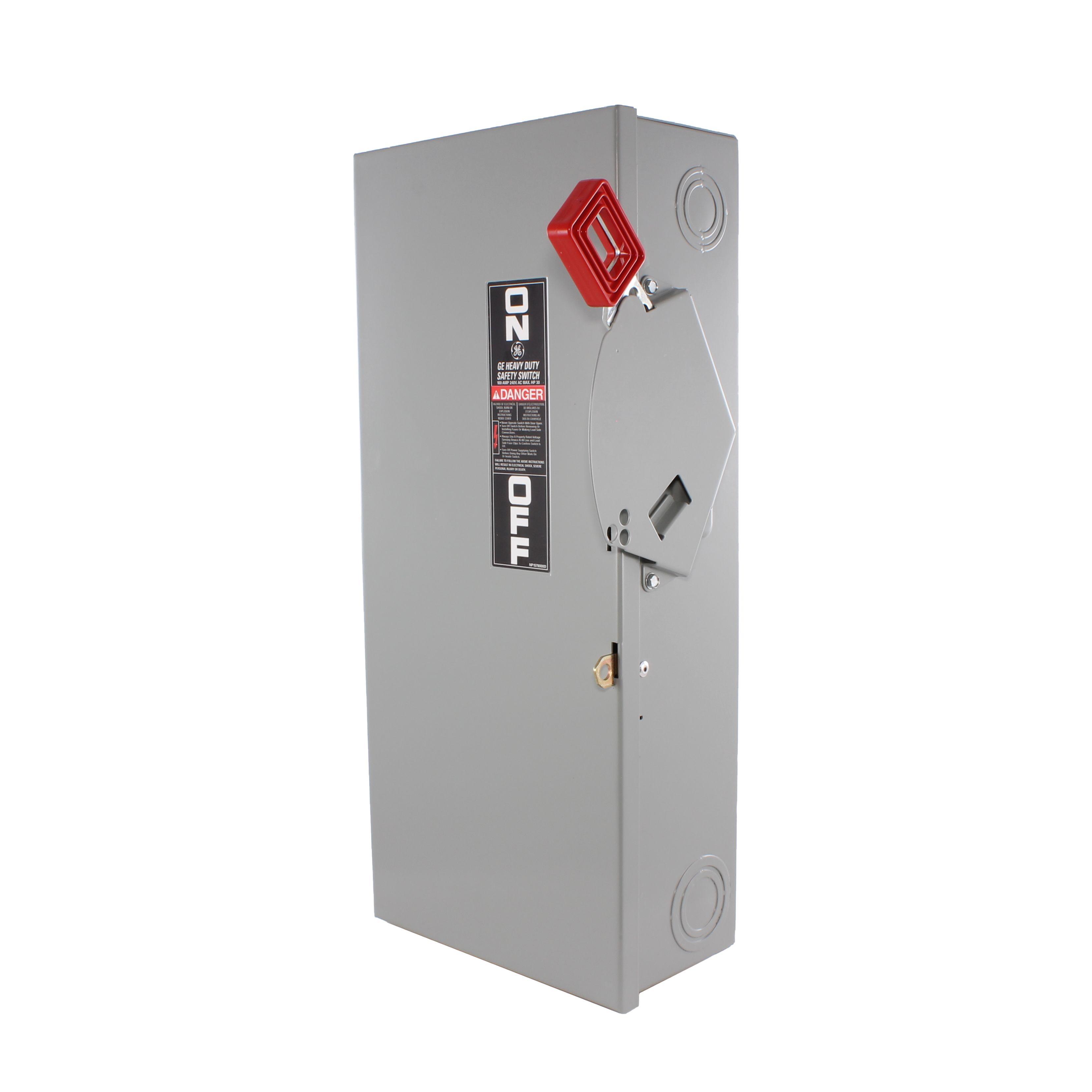 GE Spec-Setter™ TH3223 Fused Heavy Duty Safety Switch, 240 V AC, 100 A, 7-1/2 hp, 2 Poles