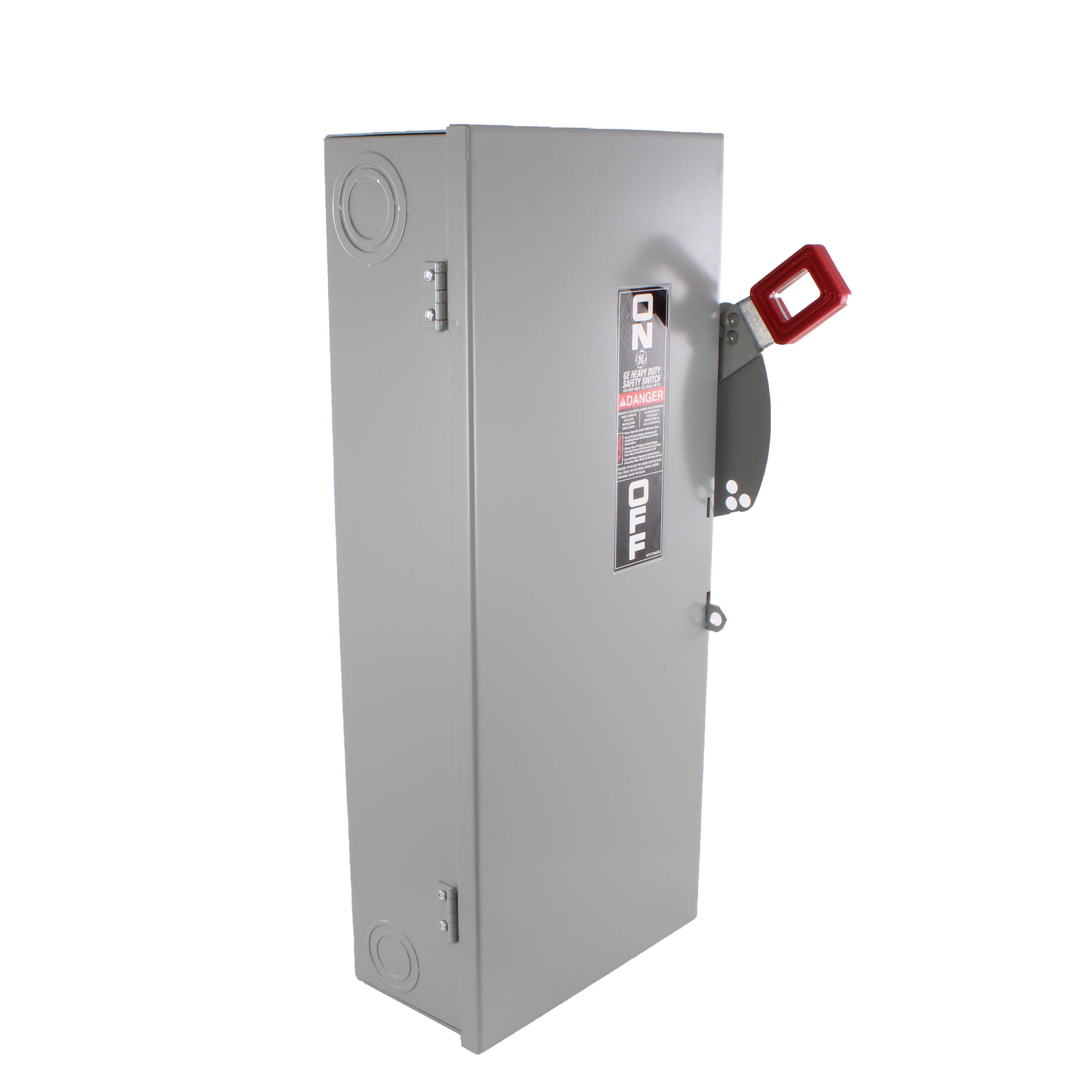 GE Spec-Setter™ TH3363 TH Series Fusible Heavy Duty Safety Switch, 600 V AC, 100 A, 30 hp Standard Fuse/75 hp Time Delay, 3 Poles