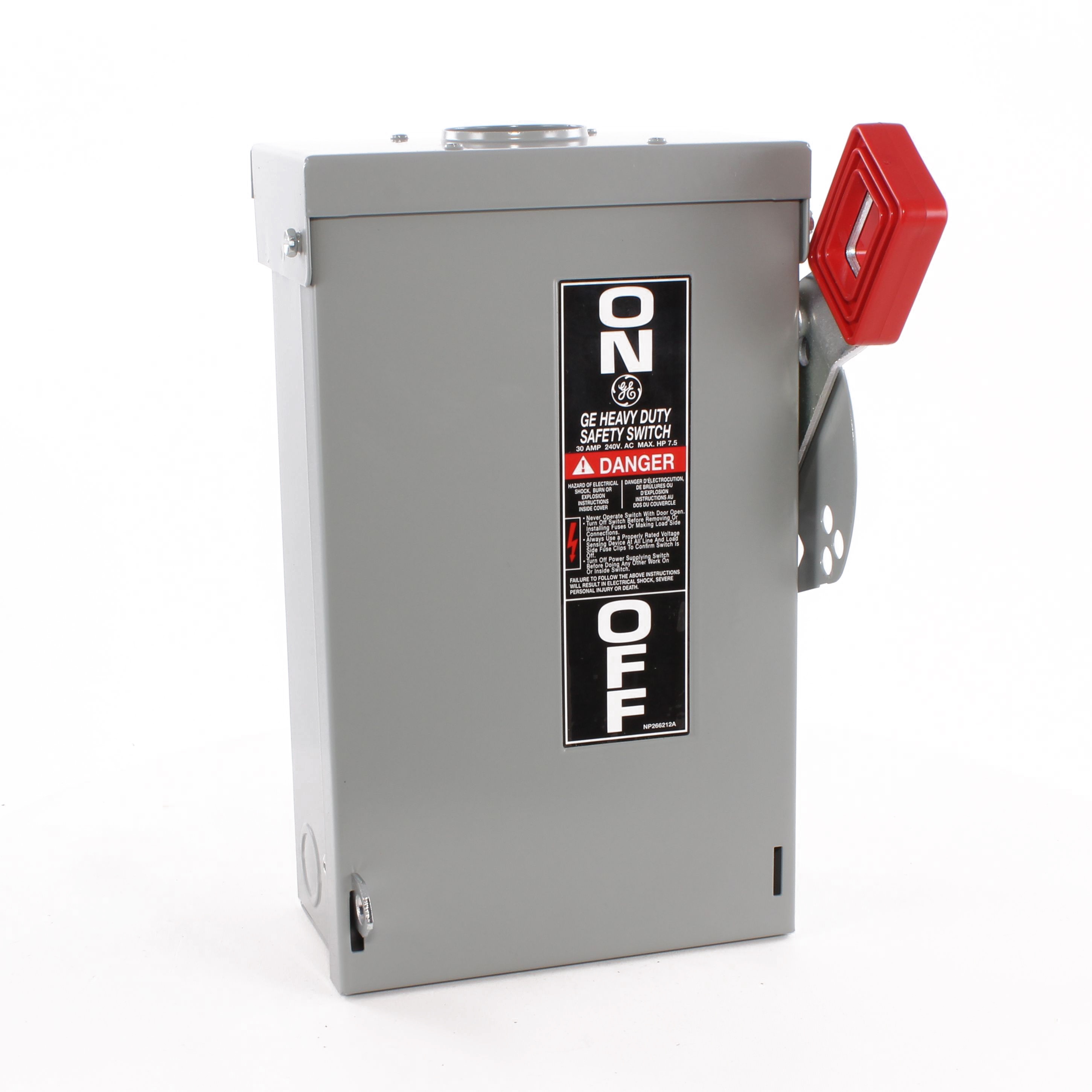 GE Spec-Setter™ TH4321 Fused Heavy Duty Safety Switch, 240 V AC, 30 A, 1-1/2 hp, 3 hp, 3 Poles