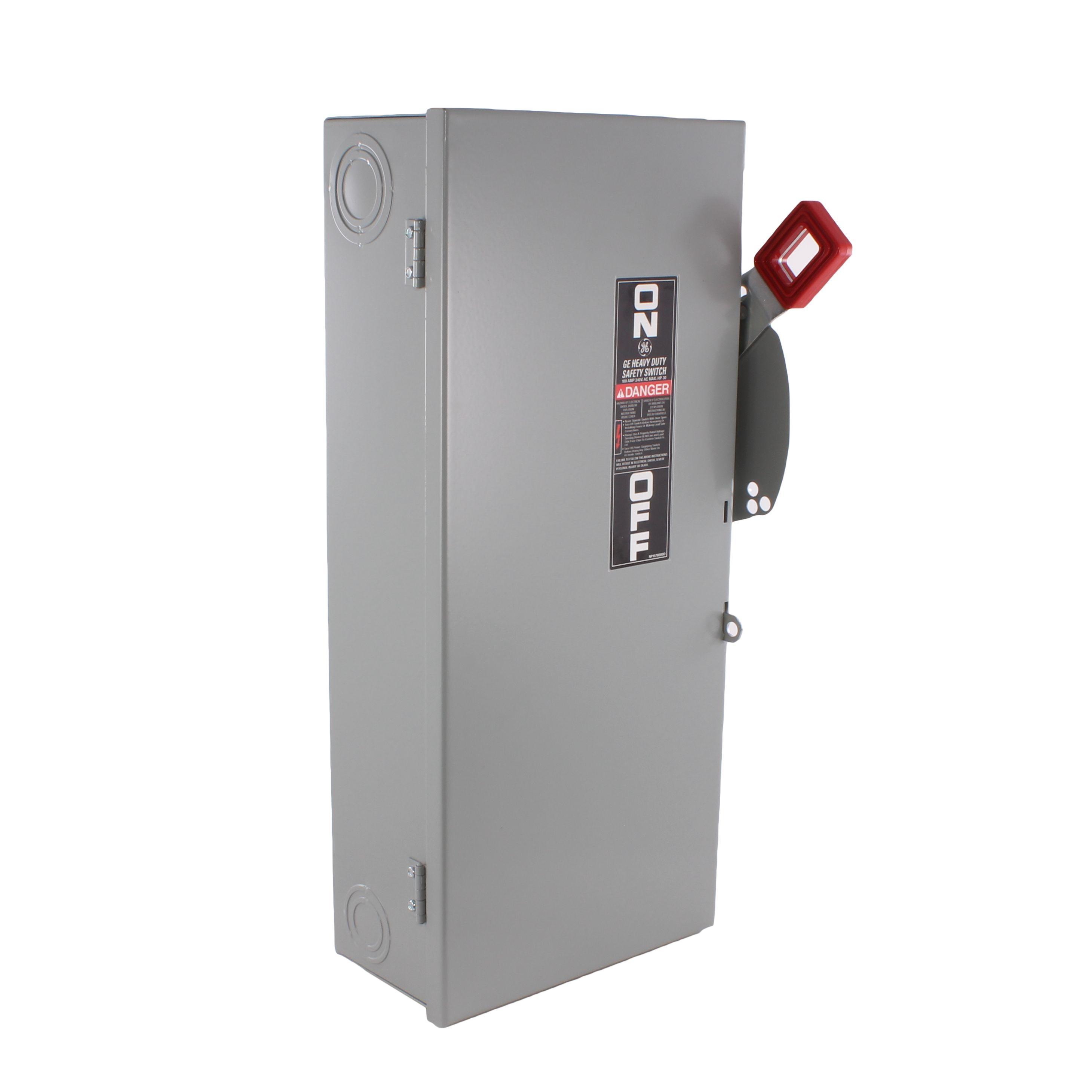 GE Spec-Setter™ TH4323 Fused Heavy Duty Safety Switch, 240 V AC, 100 A, 15 hp, 3 Poles