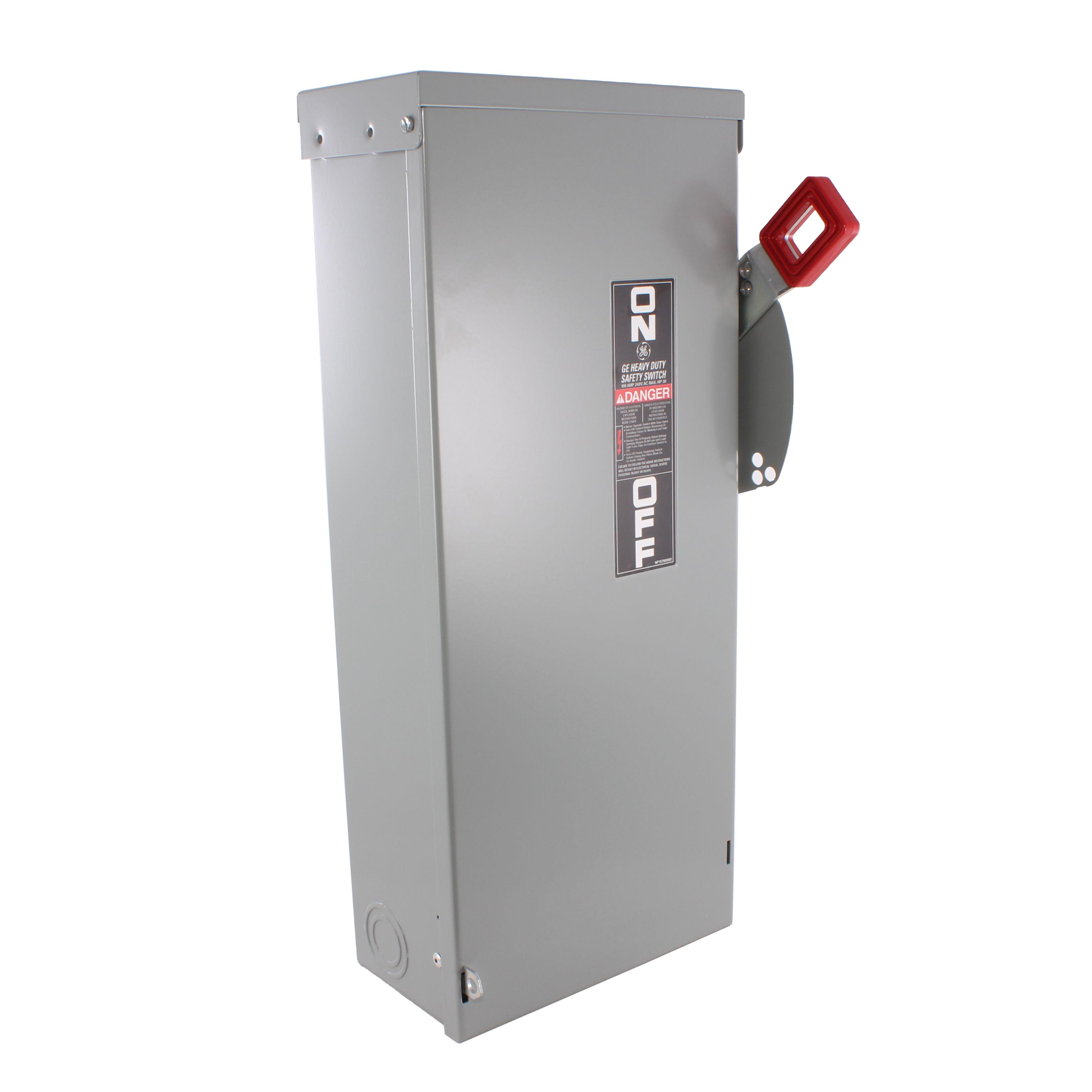 GE Spec-Setter™ TH4323R Fused Heavy Duty Safety Switch, 240 V AC, 100 A, 15 hp, 3 Poles