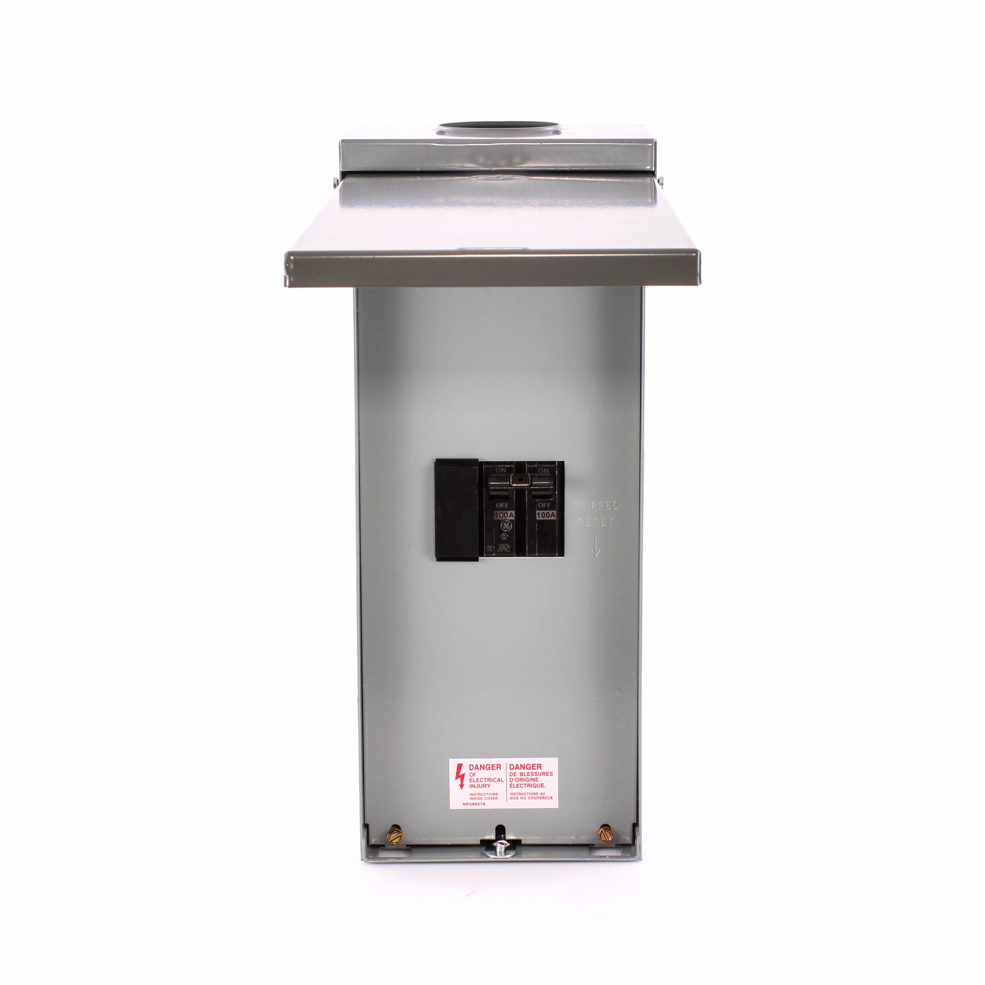 GE Q-Line® TQL100RE Circuit Breaker Enclosure, 6.9 in W x 5 in D x 17 in H, NEMA 3R NEMA Rating, Steel