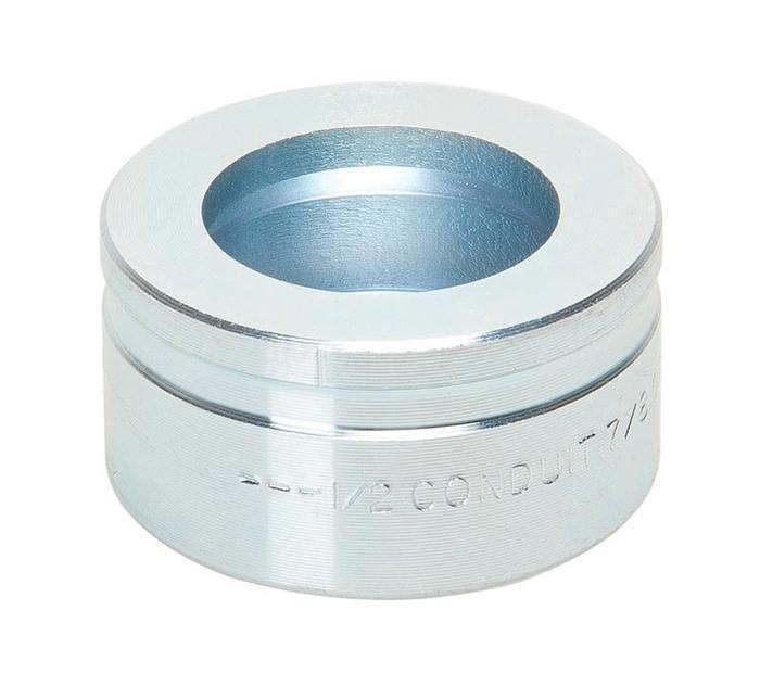 Greenlee® Slug-Splitter SC® 28155 Round Conduit Die, Round Punch, 1/2 in Conduit/Pipe, 7/8 in ID Knockout, Stainless Steel, 10 ga