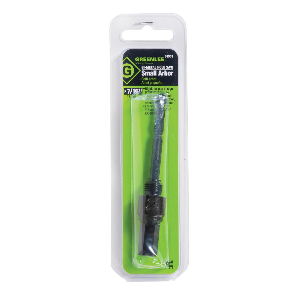 Greenlee® 38505 Hole Saw Arbor, 7/16 in Hex Shank