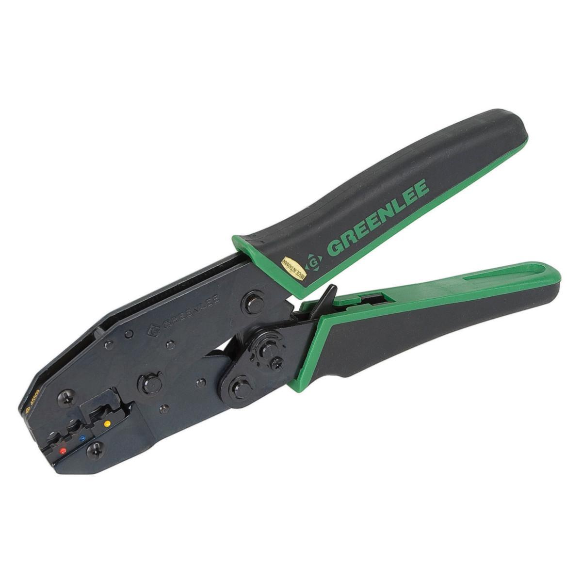 Greenlee® 45500G Interchangeable Ratchet Crimping Tool, 22 to 10 AWG Cable/Wire
