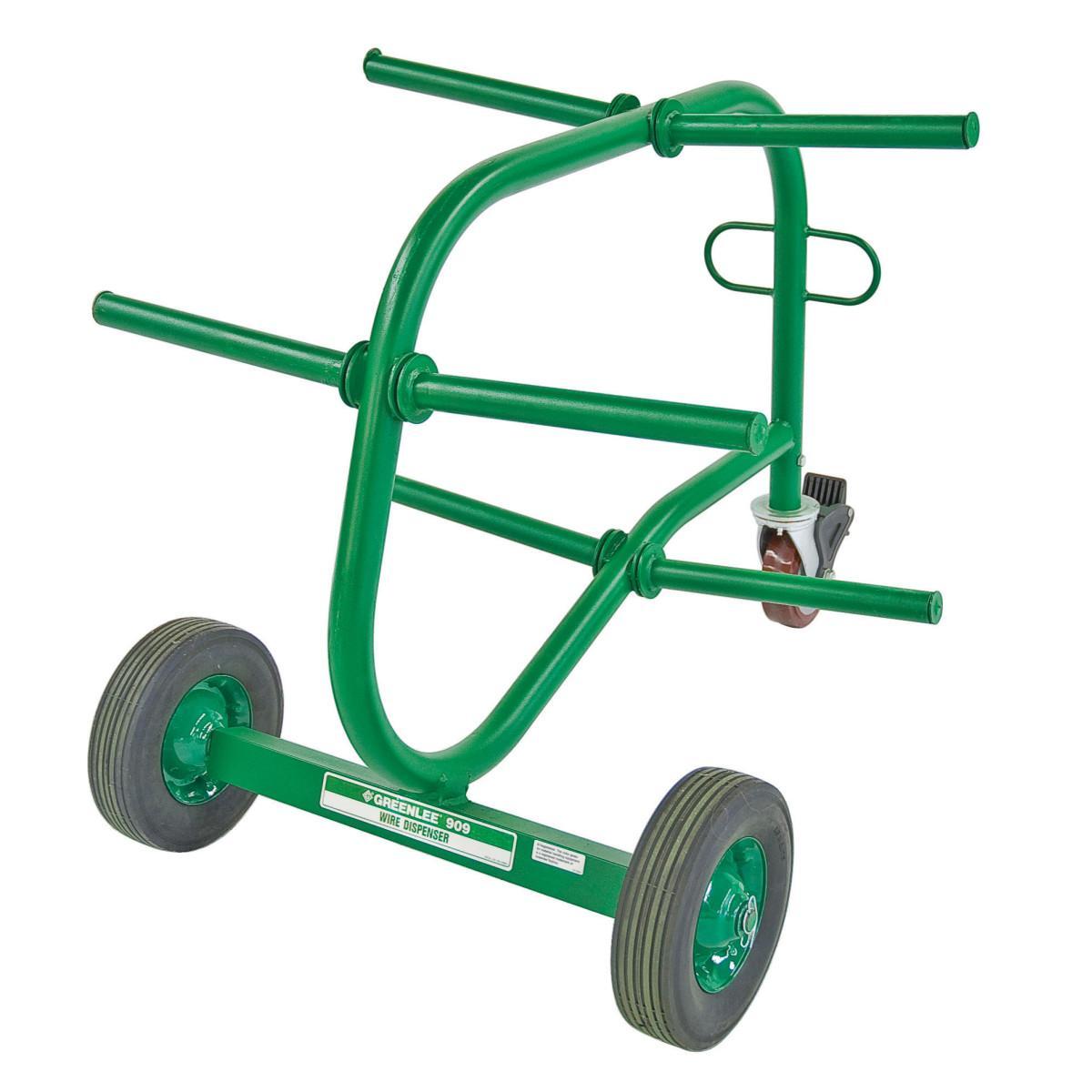 Greenlee® 909 Caddy Wire Dispenser, (6) 2500 ft Spool Up to 18 in Dia, 13 in W Spool, Steel, Green