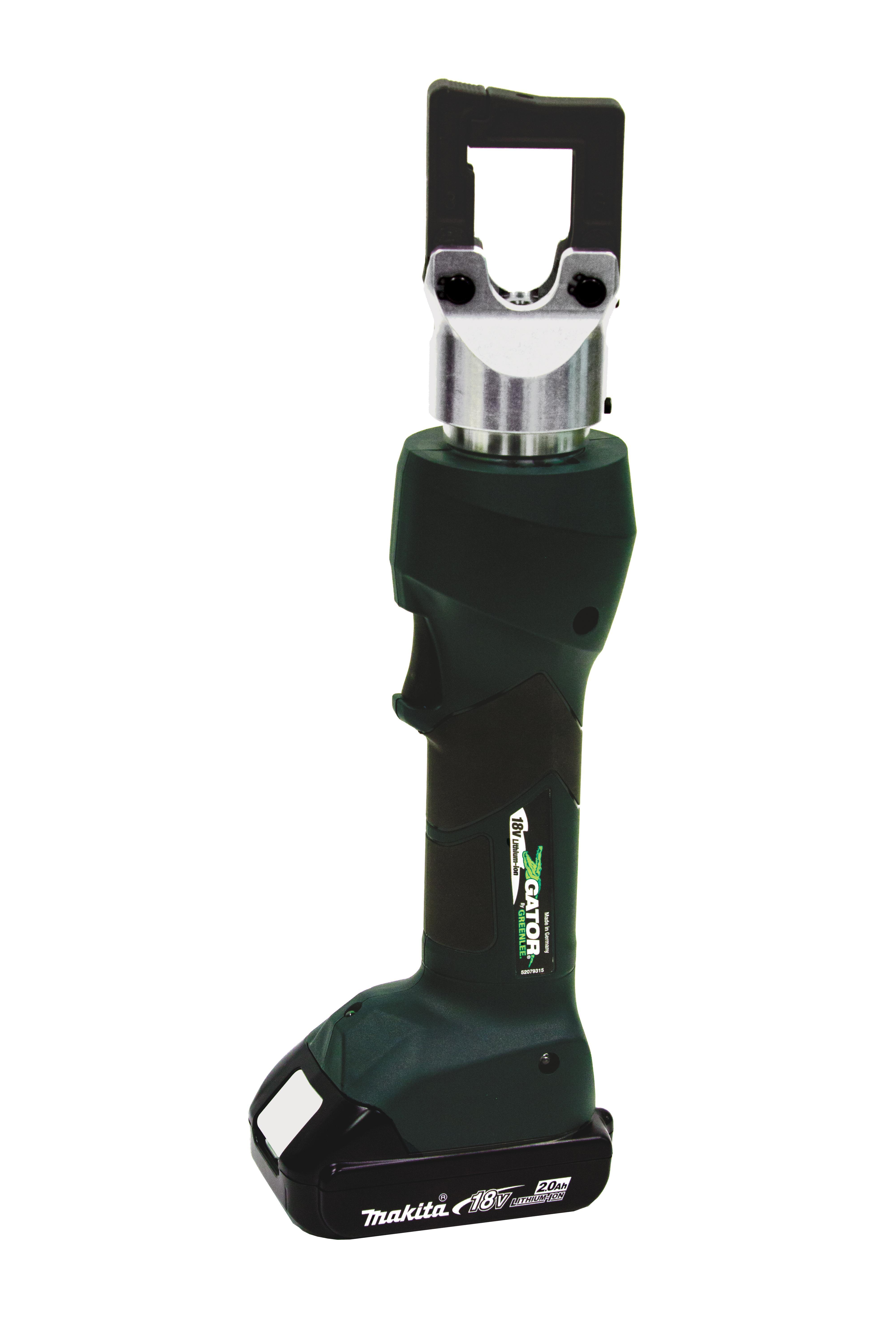 Greenlee® Gator® EK410LXB Cordless Standard Bare Tool Die Crimper, 300 kcmil Copper, 2/0 AWG Aluminum Crimping, 7900 lb Crimping, 18 V, Li-Ion Battery, 13-1/4 in OAL
