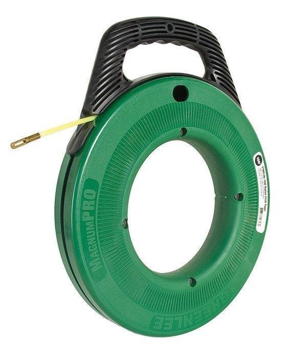 Greenlee® MagnumPRO™ FTN536-100 Curl-Resistant Non-Conductive Fish Tape, 3/16 in W Tape, 100 ft L Tape, Round Profile, Nylon Tape