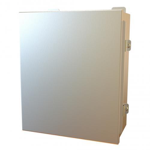 Hammond® 1414N4PHSSK Junction Box With Panel, 12 in H x 10 in W x 5 in D, Continuous Hinged Cover, NEMA 3R/4X/13 NEMA Rating, 304 Stainless Steel