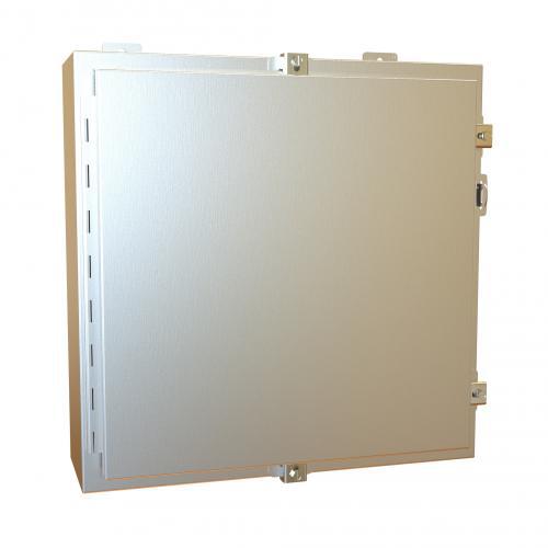 Hammond® 1418N4SSD6 1-Door Enclosure With Inner Panel and Clamps, 20 in W x 6 in D x 20 in H, NEMA 3R/4X/13, 304 Stainless Steel
