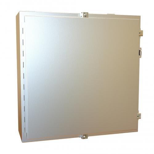 Hammond® 1418N4SSJ8 Enclosure, 24 in W x 8 in D x 24 in H, NEMA 3R/4/4X/12/13/IP66 NEMA Rating, 304 Stainless Steel