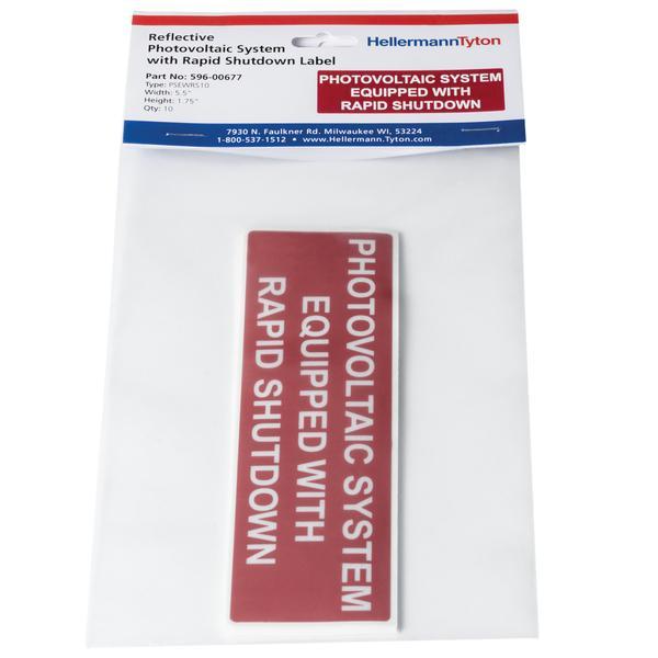 HellermannTyton 596-00677 Solar Installation Labels