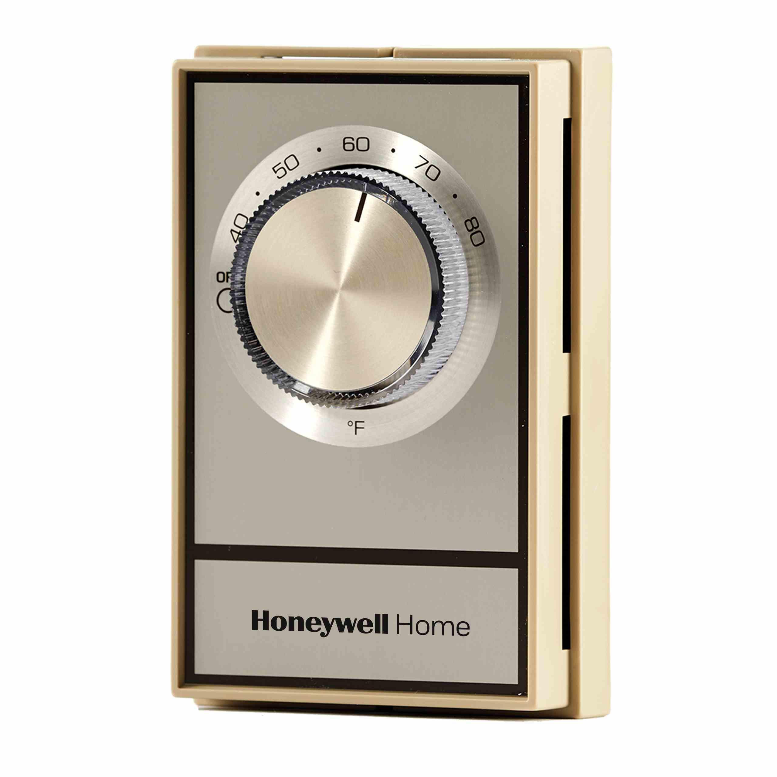 Honeywell Home T498B1553/U Electronic Heating Thermostat, Non-Programmable Thermostat, 40 to 80 deg F Control Range, 3 deg F Differential, DPST Switch Action