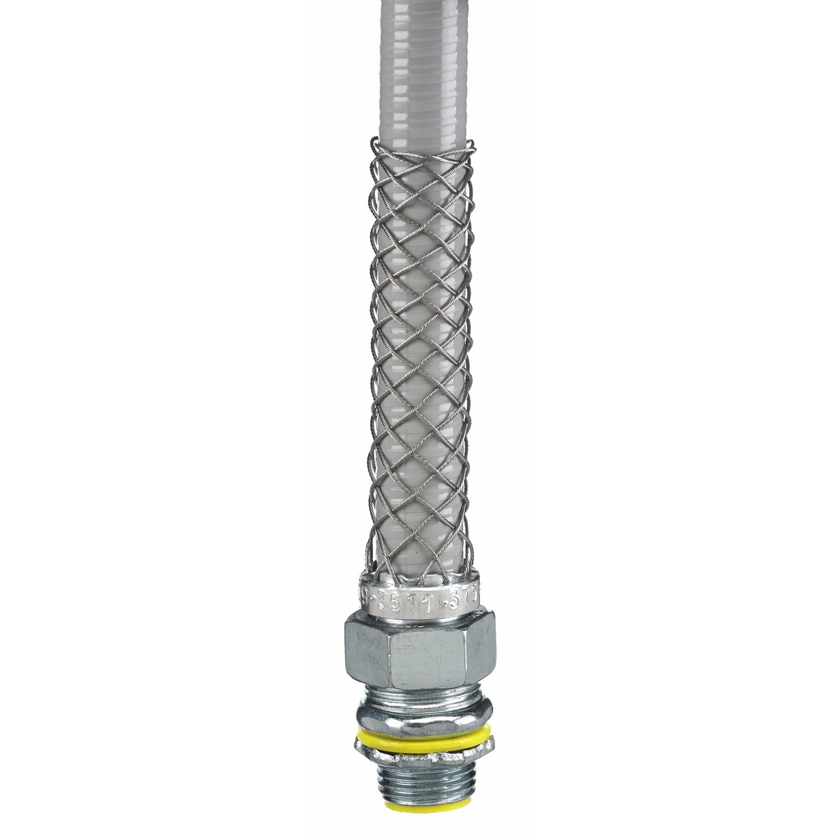 Hubbell Wiring Device-Kellems 074093518 Insulated Straight Male Metallic Liquidtight Connector, 2 in Trade, 8 in Cable Openings, Steel, Zinc Plated