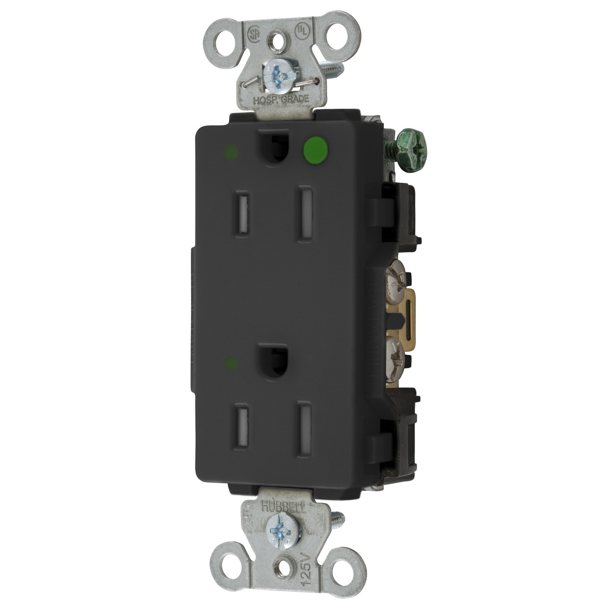 Hubbell Wiring Device-Kellems 2172BKLTRA Straight Blade Receptacles
