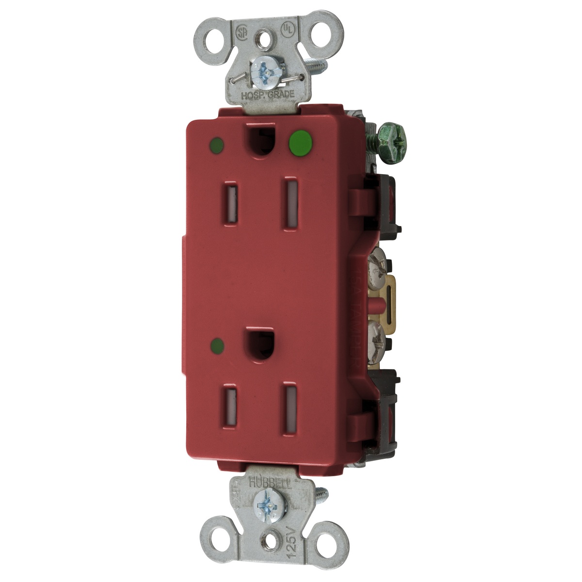 Hubbell Wiring Device-Kellems 2172REDLTRA Straight Blade Receptacles