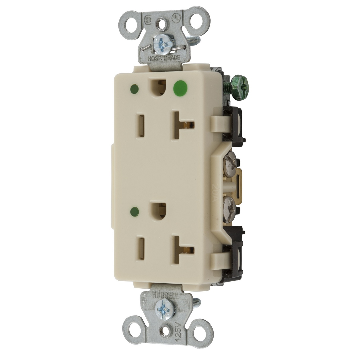 Hubbell Wiring Device-Kellems 2182IVL Straight Blade Receptacles