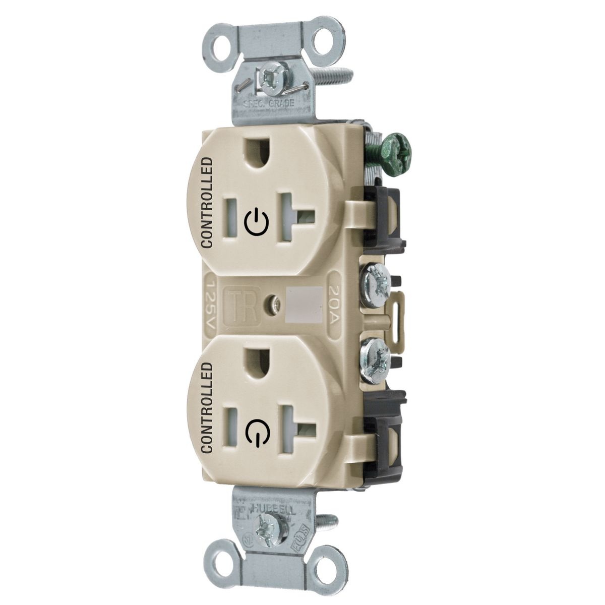 Hubbell Wiring Device-Kellems BR20C2LATR Straight Blade Receptacles
