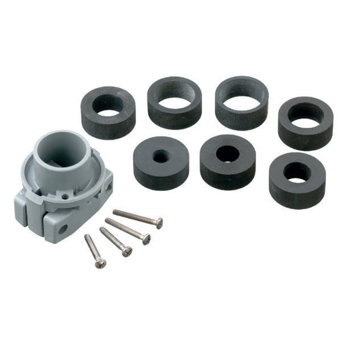 Hubbell Wiring Device-Kellems CC100 Replacement Watertight Cord Clamp and Locking Ring, For Use With IEC and Insulgrip® 100 and 125 A Plugs, Connectors and Inlets, Industrial Grade, Thermoplastic