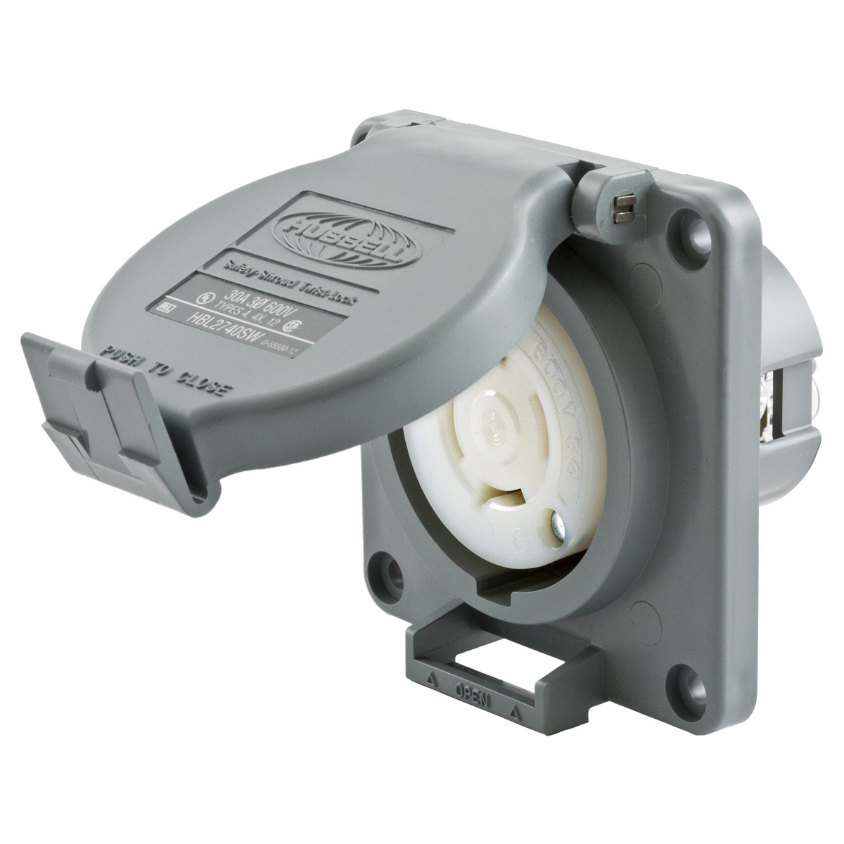 Hubbell Wiring Device-Kellems HBL2740SW Locking Receptacles