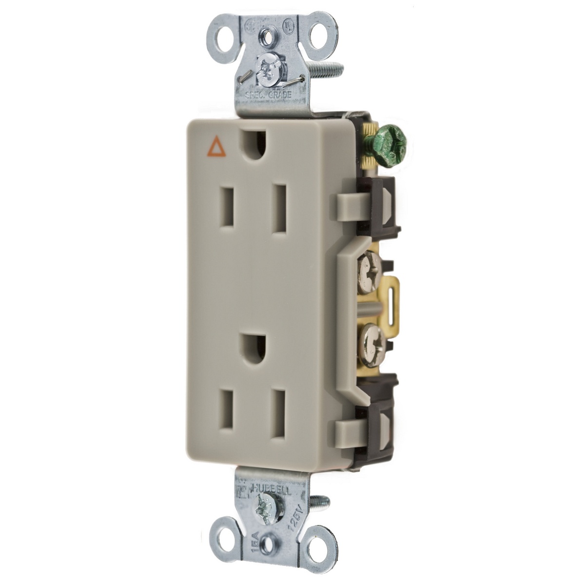 Hubbell Wiring Device-Kellems IG15DRGRY Straight Blade Receptacles