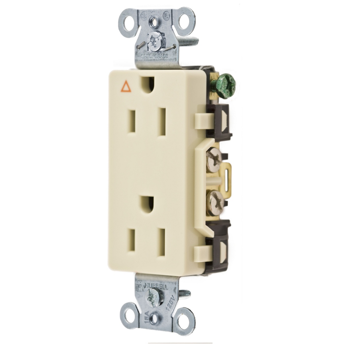 Hubbell Wiring Device-Kellems IG15DRI Straight Blade Receptacles