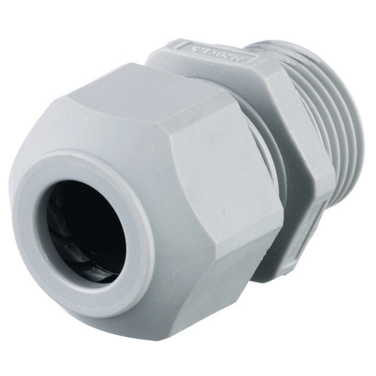 Hubbell Wiring Device-Kellems SECM16G sec European Style Low Profile Non-Metallic Standard Straight Cord Connector, M16 Trade, (1) Conductors, 0.11 to 0.31 in Cable Openings, Nylon, Smooth